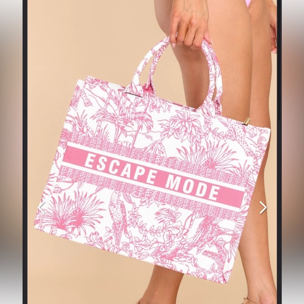 NEW Escape Mode Pink Print Tote - Picture 4 of 4
